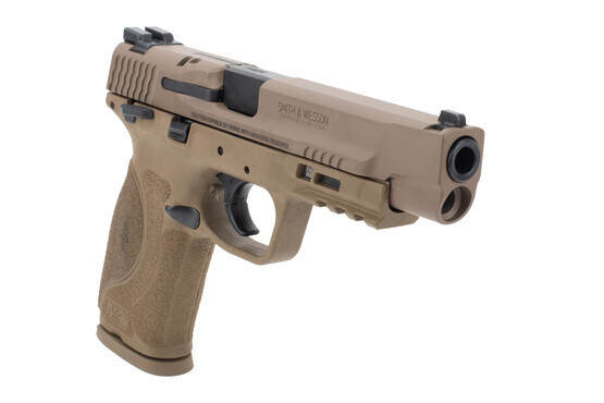 Smith and Wesson M&P9 2.0 full size pistol FDE features a 5 inch barrel